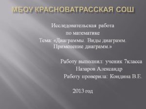 Исследовательская работа по математике 7 класс