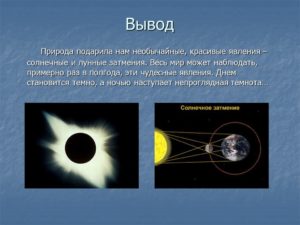 Доклад на тему:Солнечное и лунное затмения