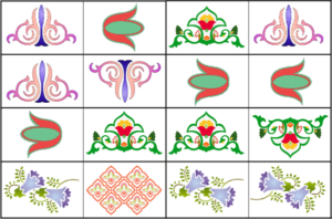 Образцы татарских национальных орнаментов - 7 элементов орнамента. (УМК)