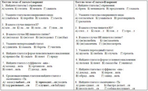 Карточки по русскому языку для проверки знаний по теме Спряжение глаголов (4 класс) ПНШ