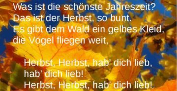 Стихи на немецком языке по теме Осень