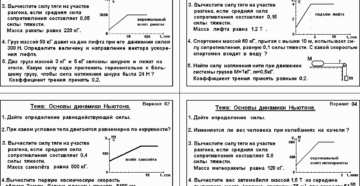 Контрольная работа по физике по теме: Динамика